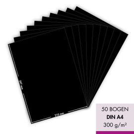 MarpaJansen Photo card in matt white, DIN A3 and A4, 50 sheets, 300 g/m² solid craft cardboard for cardboard and scrapbooks, Blue Angel certified