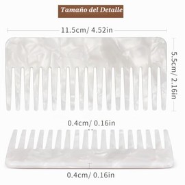 Beaupretty Peine desenredante para el cabello, 3 piezas, peine de pelo de carey, simple, vintage, peluquería, antiestático, de plástico, herramientas 