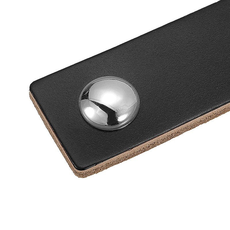sourcing map Leather Drawer Pulls, 6.7" 2Pcs Leather Furniture Handle