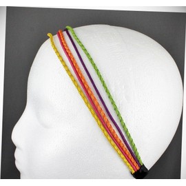 Perfect Hairstyle with Our Hair Accessories - Faux Leather 5-Strand Headband Braided Elastic Stretch Orange Pink Green Purple Fashionable Hair Accessory Hair Jewelry Accessories for Lady Women