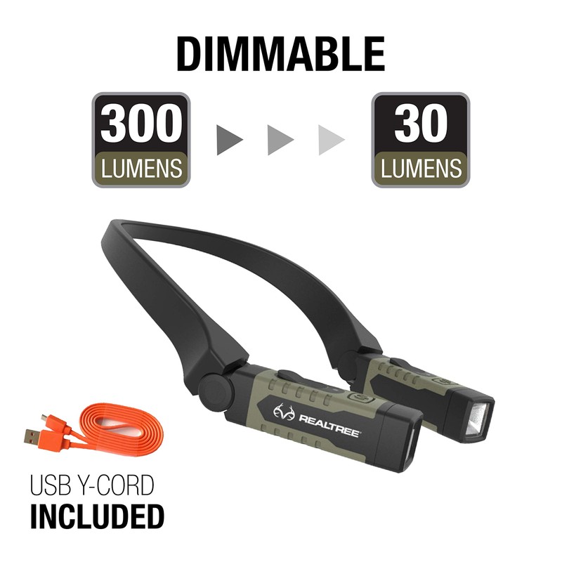 EZRED RT357, Real Tree 300 lumen Neck Light, Red and