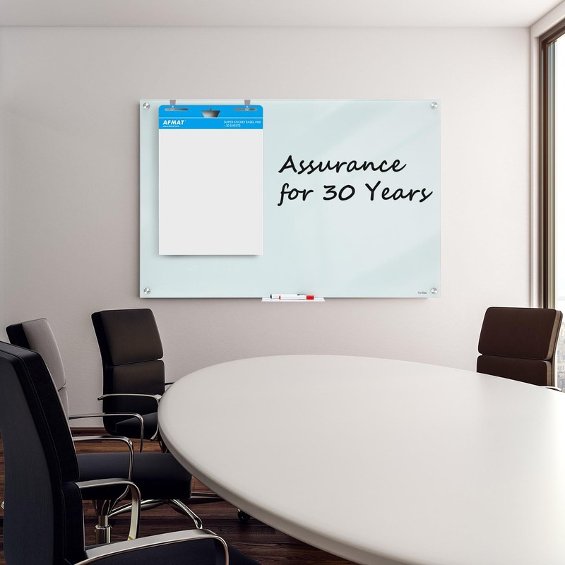 Glass Whiteboard Dry Erase Board - TANKEE Magnetic Glass White