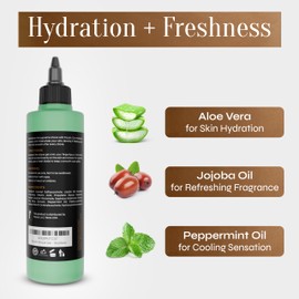 Facón Transparent Shaving Gel for Men with Aloe Vera, Cooling Menthol, Peppermint & Jojoba Oil Scent – Clear Non Foaming Straight Razor Shave Gel, Barber Shaving Gel to Prevent Razor Bumps, 10 fl oz