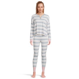 Honeydew Intimates Women's Back in Bed PJ Set, Earl Grey Stripe
