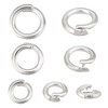 PH PandaHall 925 Sterling Silver Locking Jump Rings 8pcs 3