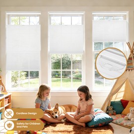 Top Down Bottom Up Cellular Shades Cordless White 34Wx36H