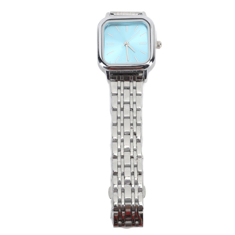 Women Quartz Watch Alloy Steel Strap Stylish Waterproof Ladies Square