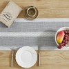 Wracra Embroidery Cotton Linen Table Runner, Farmhouse Style Indoor Outdoor