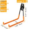 KURUI Heavy Duty Garage Hooks for Hanging, 2 Pack Metal