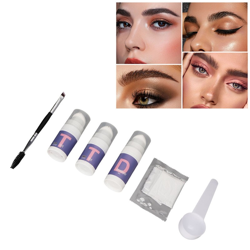 Eyebrow Tint Kit Semi Permanent High Pigment Instant Result Long