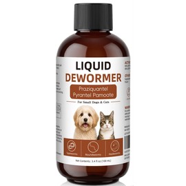 7-Way Dogs Dewormer, for Tapeworms, Roundworms, Hookworms in Cats and Dogs, Dewormer Support Liquid Formula, 100 ml, Chicken Flavor