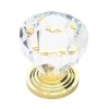 Liberty P30122-CL 1 1/4" Clear Acrylic Polished Brass Knob Drawer