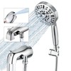 SUBEIXI Black Tub Spout with Diverter,10 Settings High Pressure Hand