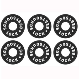 Guitar Strap Blocks, 6PCS Premium Silicone Safety Locks (White)