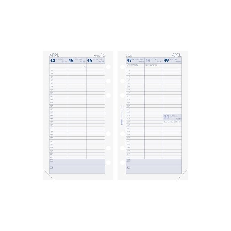 BRUNNEN Filius Weekly Calendar 2026 93 x 172 mm