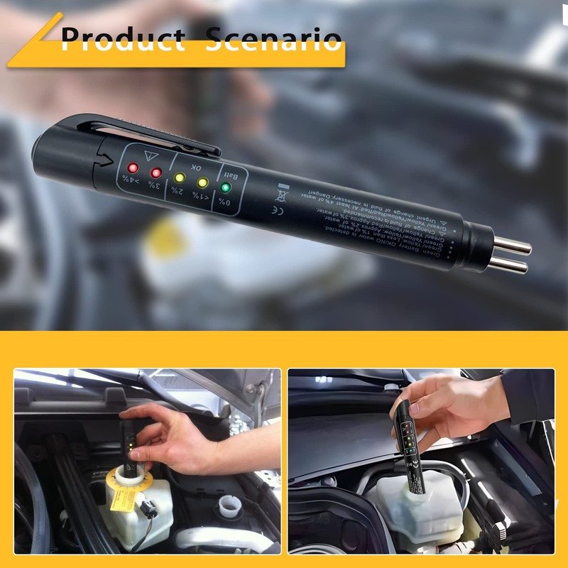 Brake Fluid Liquid Tester Pen,2PCS DOT 3 DOT 4 DOT