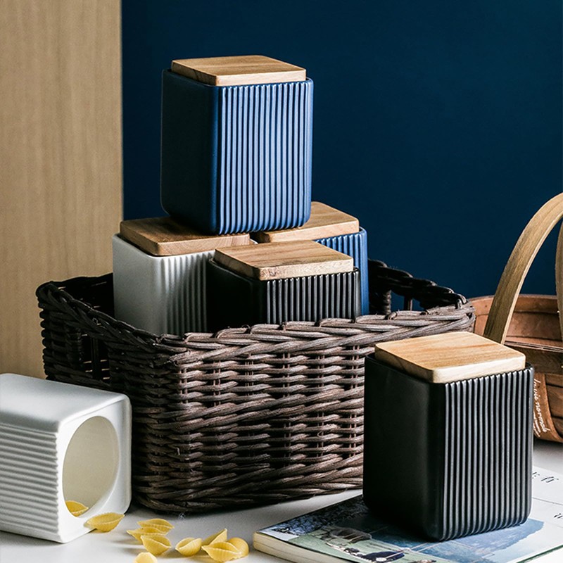 Jueison Ceramic Storage Jars Modern Elegant Highly Polished Airtight Storage