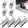 Solar Panel Bracket Flat Roof Kit, 4 Pieces Aluminium Rails