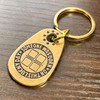 Dea Bona Good Luck Keychain Key Ring, Brass, Good Luck,