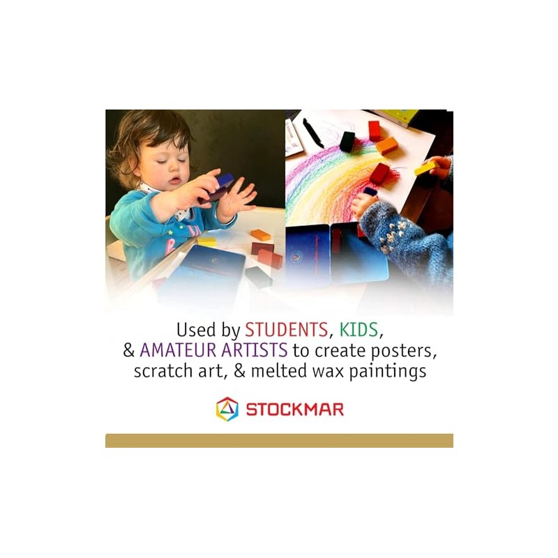 61015 8 colors canned Stockhausen Marr beeswax crayons block (japan