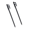 BIUDECO Strong Cast Iron Tent Nails 2pcs Camping Stakes for