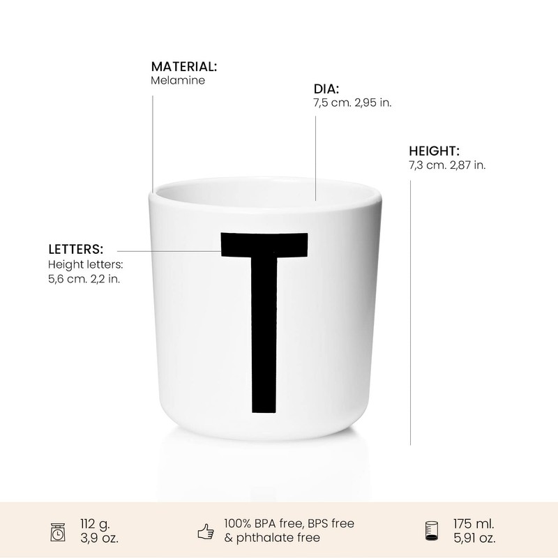 DESIGN LETTERS デザインレターズ メラミンカップ T