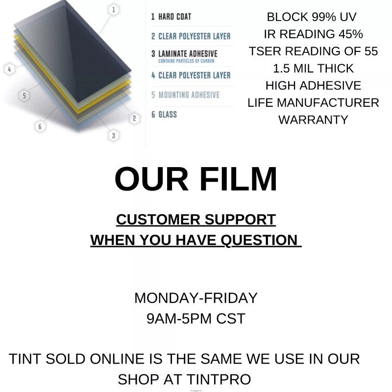 TintPro Nano Carbon Window Tint fits Ford Transit Van Mid