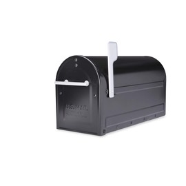 Architectural Mailboxes 7900-7B-SR-10 Boulder Postmount Mailbox, Large, Black