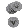 Boltze Home Collections Tjark Coasters Diameter 10 cm Grey Set