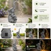Solar Elephant Garden Statue with LED String Lights – Resin