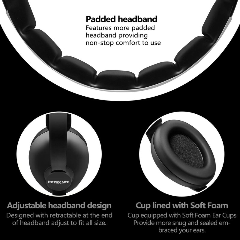 BBTKCARE Baby Headphones Noise Cancelling Headphones for Babies for 3