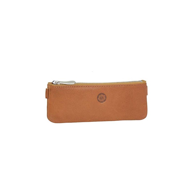 Sonnenleder Pencil Case Leather Pencil Case 16 cm Natural Brown