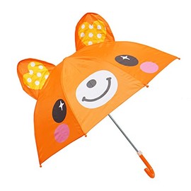Kiddi Choice 3D Pop-Up Orange Bear Cute Umbrella
