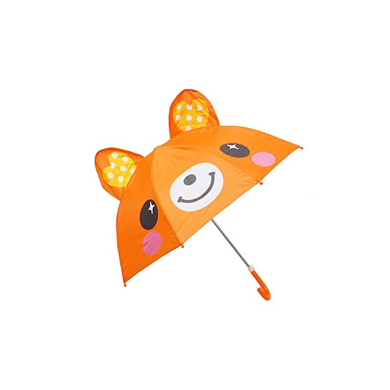Kiddi Choice 3D Pop-Up Orange Bear Cute Umbrella