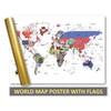 Global Walkabout Map with Flags background – Deluxe Travel Size