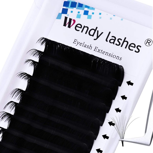 Self-Fanning Eyelashes, 0.05 Thickness 10 mm, Easy Fan Lashes for