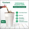 80 Pcs White Plastic Cups 255ml /9oz –Extra Strong White