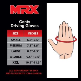 MRX Mens Motorcycle Gloves Cold Weather Leather Driving Winter Riding Gloves - XL