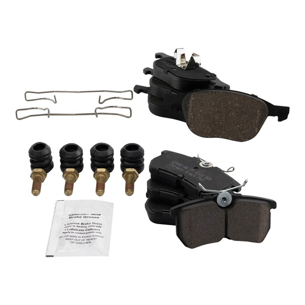 TRQ Front & Rear Brake Pads Ceramic Compatible with 2005-2007