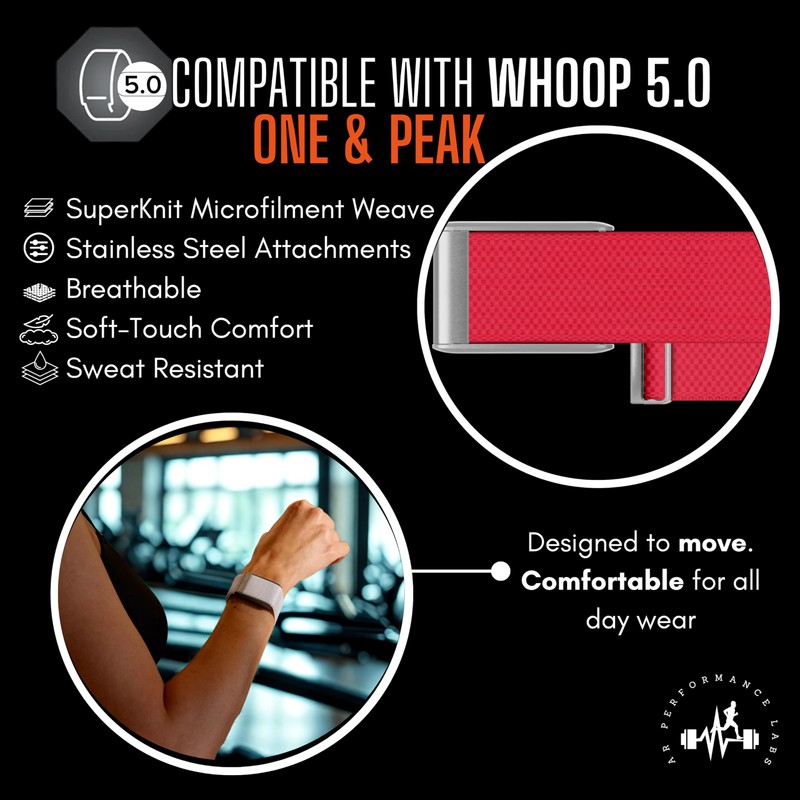 AR LABS Whoop 5.0 Compatible ONE & PEAK SuperKnit Band