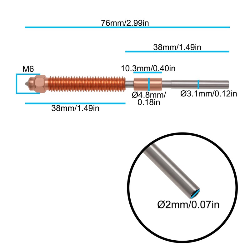 SG Store 3D-Druckerdüsen 0,2 Mm Schnellwechseldüse Kompatibel mit Creality K2