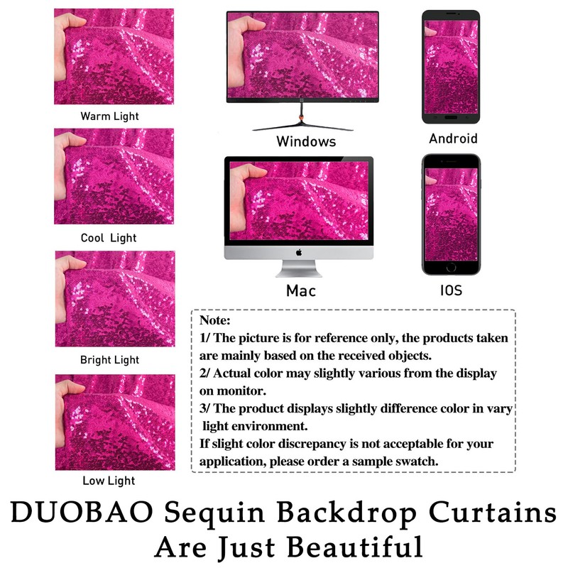 Sequin Backdrop Curtain Hot Pink Photo Backdrop 4FTx7FT Sequin Backdrop