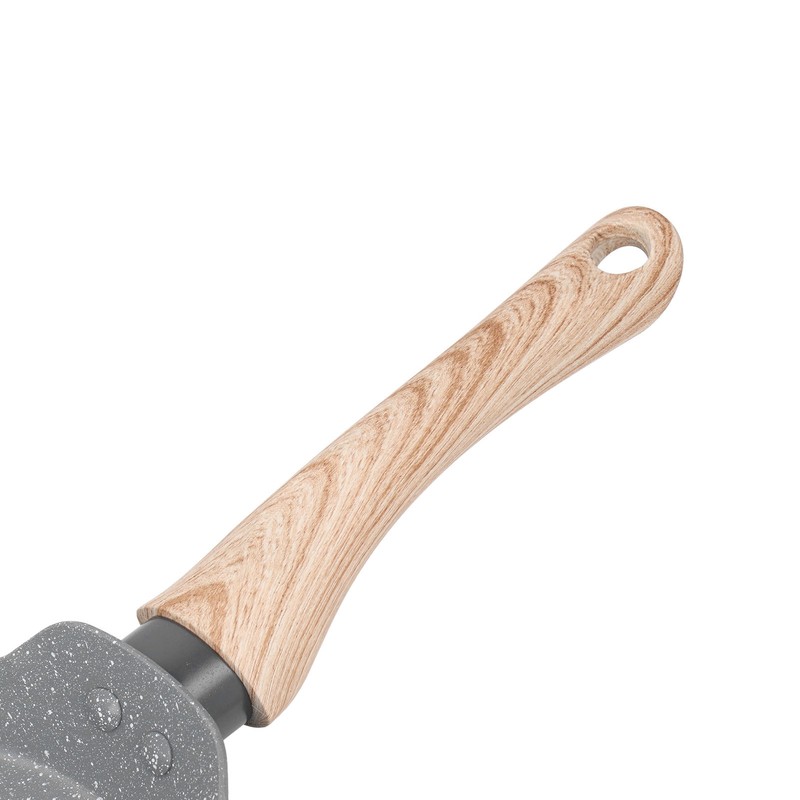 Frying Pan Wood Handle Aluminum Alloy Cooking Skillet Fast Heating
