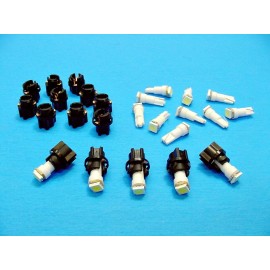 Lumiglow 15 White Mopar LEDs Lights Bulbs 3/8" Sockets Instrument Panel Cluster Dashboard