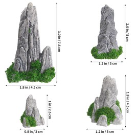 GANAZONO Mini Rockery Decoration Miniature Zen Garden Rockery Decor 8Pcs Bonsai Ornament Accessories Mini Bonsai Figurines Ornament Plant Pot Terrarium Decor