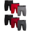 AND1 Mens Boxer Briefs - 6 Pack Stretch Long Leg