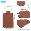PATIKIL Leather Blank Keychains, 15Pcs Rectangle Leather Keychain Blanks Double