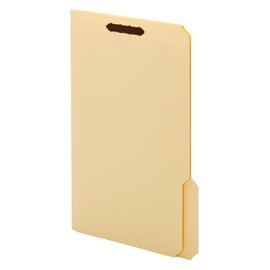 Globe-Weis/Pendaflex Fastener Folders, 18 Point, 2 Fasteners, Legal Size, 1/3 Cut Tabs, Manila, 50 Folders per Pack (19537-18PT)