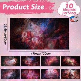 Wiooffen 8 Pcs Fluorescent Light Covers with 80 Magnets Decorative for Classroom Ceiling Light 4x2 Feet Magnetic Filter Easy Install for Office Hospitals & Home Drop Ceiling Supplies(Starry Night)