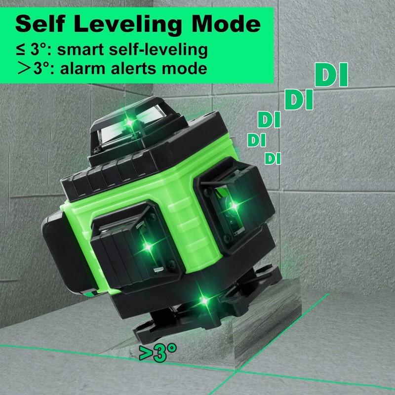 Unbranded 4D 360° 16 Lines Green Laser Level Auto Self